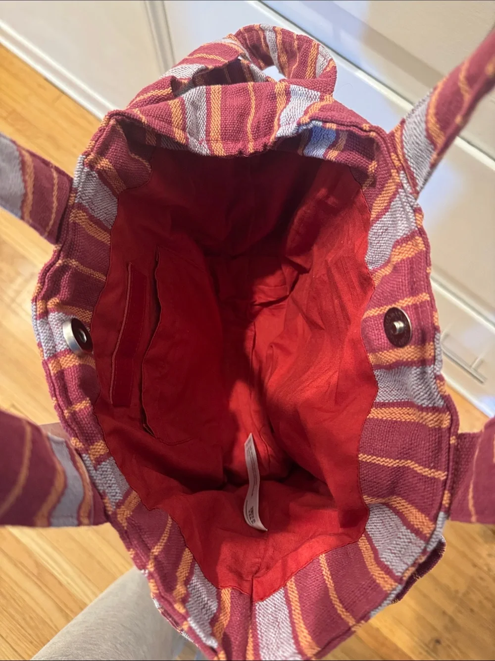Free people Striped Red Multi Women's Red Baby Oksana Tote